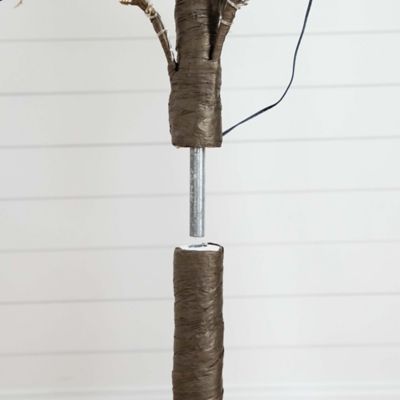Image showing  6 ft. Pre-Lit Artificial Twig Tree with Warm White LED Lights