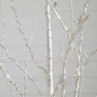 Image showing  6 ft. Pre-Lit Artificial White Birch Tree with Color Changing LED Lights