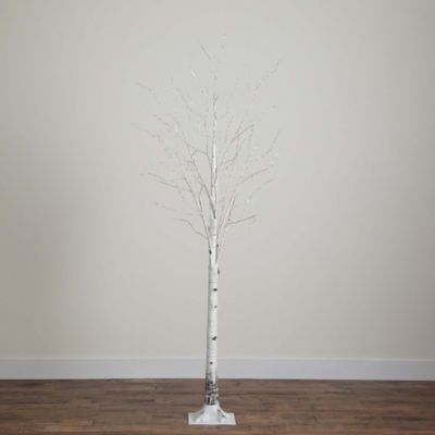 Image showing 8 th Nearly Natural 7 ft. Pre-Lit Artificial White Birch Tree with Warm White LED Lights