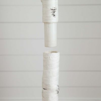 Image showing  8 ft. Pre-Lit Artificial White Birch Tree with Warm White LED Lights