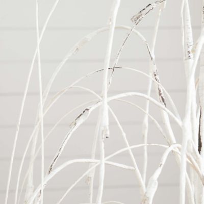 Image showing  4 ft. Pre-Lit Artificial White Weeping Willow Tree with Warm White LED Lights