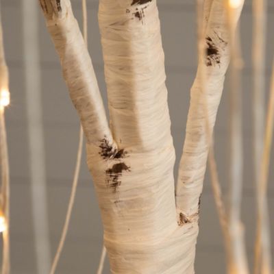 Image showing  6 ft. Pre-Lit Artificial White Weeping Willow Tree with Warm White LED Lights