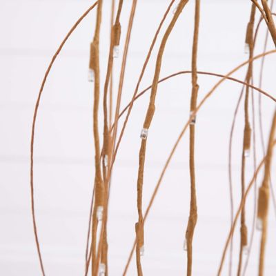 Image showing 2 th Nearly Natural 4 ft. Pre-Lit Artificial Willow Tree with Warm White LED Lights
