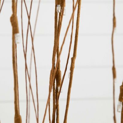 Image showing  6 ft. Pre-Lit Artificial Willow Tree with Warm White LED Lights