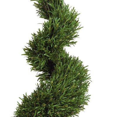 Image showing  4 ft. Artificial Rosemary Spiral Silk Tree, Indoor/Outdoor