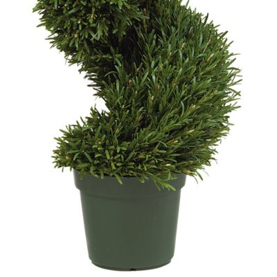 Image showing  4 ft. Artificial Rosemary Spiral Silk Tree, Indoor/Outdoor