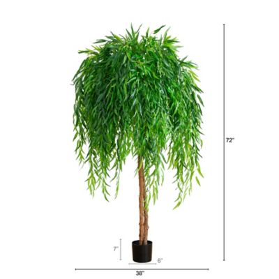 Image showing  6 ft. Artificial Willow Tree, Real Touch