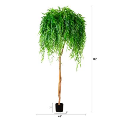 Image showing  8 ft. Artificial Willow Tree, Real Touch