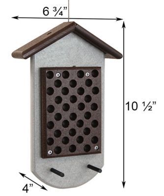 Image showing  Amish Made Recycled Plastic Two Sided Peanut Butter Feeder