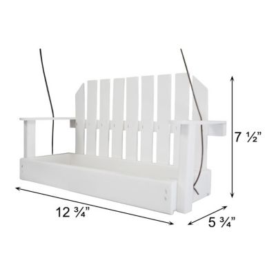 Image showing  Amish Made Recycled Plastic Swing Seed Feeder, White
