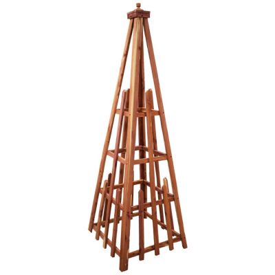 Image showing  Amish Made Large Cedar Pyramid Trellis by Prime Retreat, 72 ft.