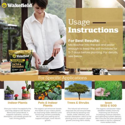 Image showing 5 th Wakefield BioChar 2 qt. Biochar for Cactus and Succulents