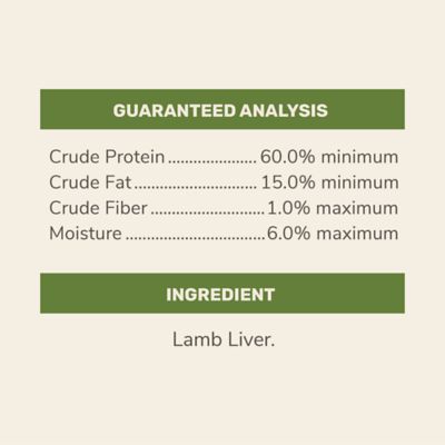 Image showing  Lamb Liver Bites High-Protein Freeze-Dried Dog Treats, 4 oz.