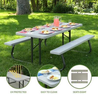 Image showing  6 ft. Classic Folding Picnic Table