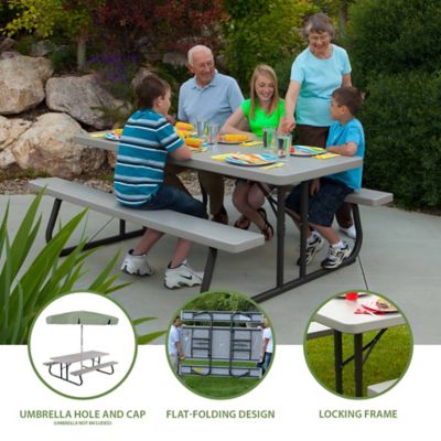 Image showing  6 ft. Classic Folding Picnic Table