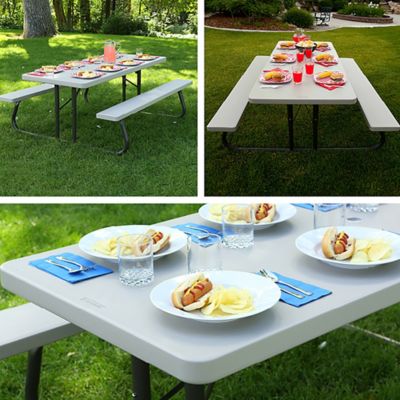 Image showing 5 th Lifetime 6 ft. Classic Folding Picnic Table