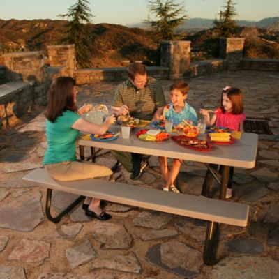 Image showing 7 th Lifetime 6 ft. Classic Folding Picnic Table