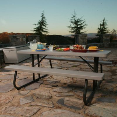 Image showing 9 th Lifetime 6 ft. Classic Folding Picnic Table