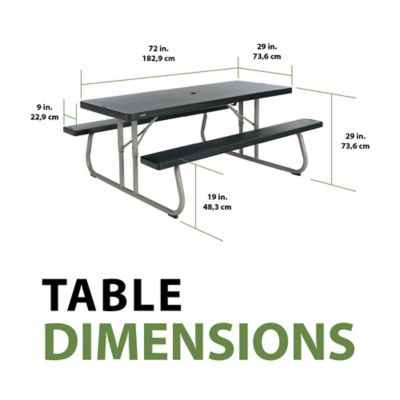 Image showing  6 ft. Classic Folding Picnic Table