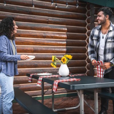 Image showing 7 th Lifetime 6 ft. Classic Folding Picnic Table