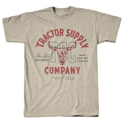 Tractor Supply Men's Skull Short-Sleeve Graphic T-Shirt, Sand