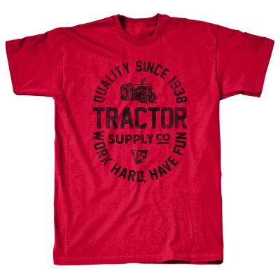 Tractor Supply Men's Script Logo Short-Sleeve Graphic T-Shirt, Garnet