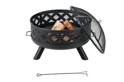 Image showing 8 th HeatMaxx 31.5 in. 3-in-1 Triple Function Design Outdoor Wood-Burning Bowl Fire Pit, Low Smoke Fire Pit, Bonfire Fire Pit