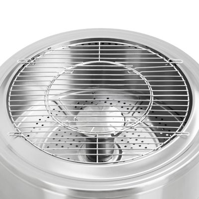 Image showing  27 in. Smokeless Wood-Burning Fire Pit, Low Smoke Bonfire Fire Pit, Wood Burning Pellet Firepits, Stainless Steel