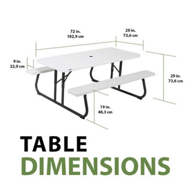 Image showing  6 ft. Classic Folding Picnic Table