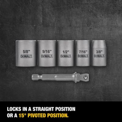 Image showing 7 th DEWALT 6 Pc. Short Std Socket Set With 3/8 In. Adapter