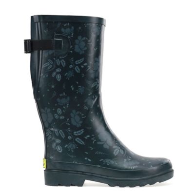Image showing  Feminine Floral Wild Calf Tall Rain Boot