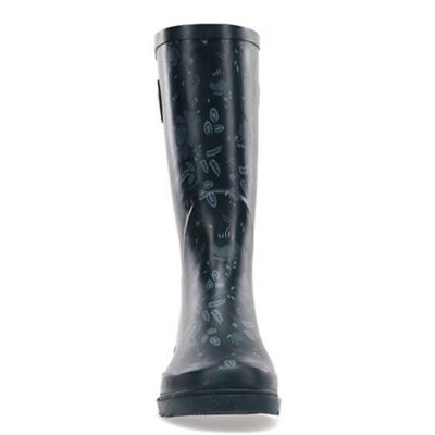 Image showing  Feminine Floral Wild Calf Tall Rain Boot