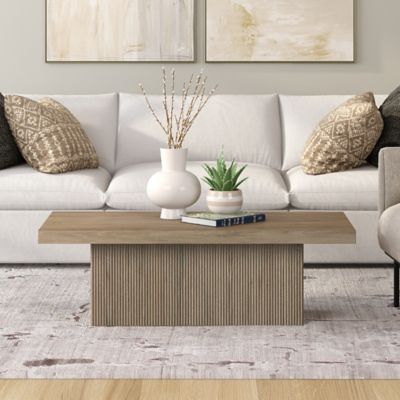 Image showing  Torren Rectangular Coffee Table, Natural Wood
