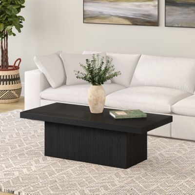 Image showing 5 th Hudson&Canal Torren Rectangular Coffee Table, Natural Wood