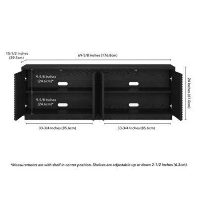 Image showing 6 th Hudson&Canal Tullis TV Stand for TVs Up to 78 in.