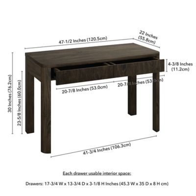 Image showing 7 th Hudson&Canal 48 in. Mendoza Desk