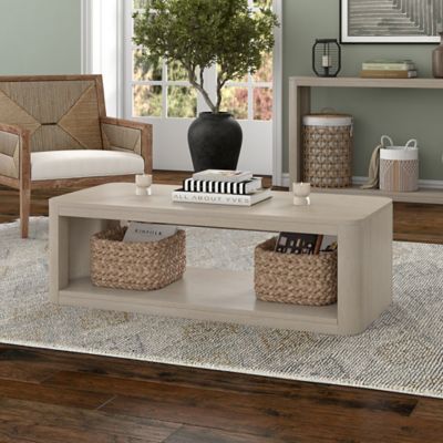 Image showing 5 th Hudson&Canal Kellan Rectangular Coffee Table, Natural Wood