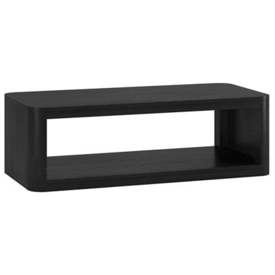 Hudson&Canal Kellan Rectangular Coffee Table, Natural Wood