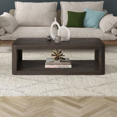Image showing 5 th Hudson&Canal Kellan Rectangular Coffee Table, Natural Wood