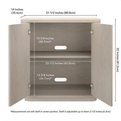 Image showing  32 in. W x 27.75 in. H x 14 in. D Plympton Accent Cabinet, Alder White