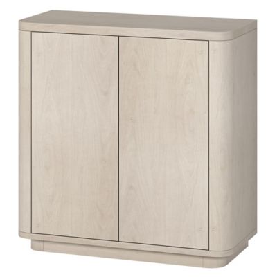 Image showing 6 th Hudson&Canal 32 in. W x 27.75 in. H x 14 in. D Plympton Accent Cabinet, Alder White