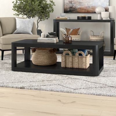 Image showing 2 th Hudson&Canal Stellan Rectangle Coffee Table, Natural Wood