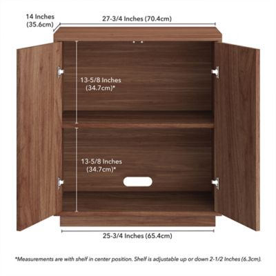 Image showing  32 in. W x 27.75 in. H x 14 in. D Alston Accent Cabinet, Walnut