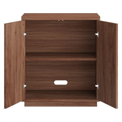 Image showing 6 th Hudson&Canal 32 in. W x 27.75 in. H x 14 in. D Alston Accent Cabinet, Walnut