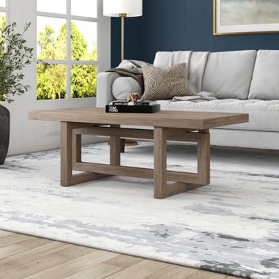 Image showing 5 th Hudson&Canal Breslow Rectangle Coffee Table, 47 in., Natural Wood