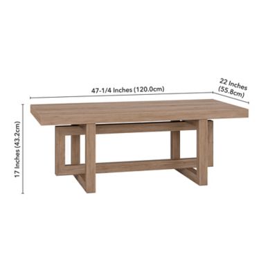 Image showing 6 th Hudson&Canal Breslow Rectangle Coffee Table, 47 in., Natural Wood