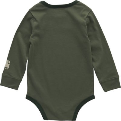 Image showing 1 th Carhartt Long Sleeve Dog Bodysuit Bronze Green