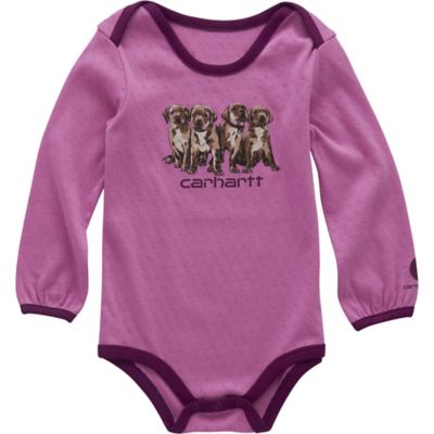 Carhartt Long-Sleeve Puppy Bodysuit for Babies