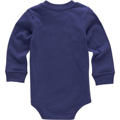 Image showing  Long-Sleeve Pocket Bodysuit for Babies, Navy Blue