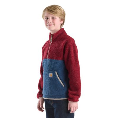 Image showing  Kids Long-Sleeve Sherpa Half-Zip Sweatshirt